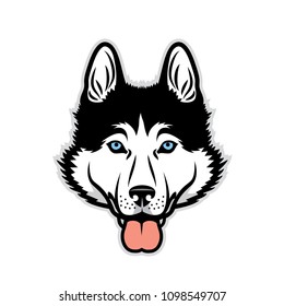 Siberian husky dog - isolated vector illustration