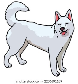 Siberian Husky Dog Pet Colored Drawing