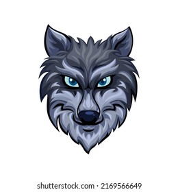 Siberian Husky head mascot symbol character illustration vector