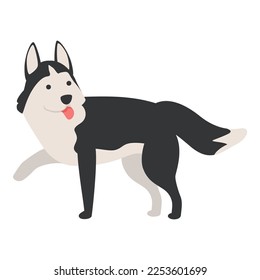 Siberian husky icon cartoon vector. Dog face. Alaskan animal