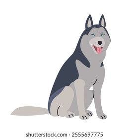 Siberian husky icon clipart avatar logotype isolated illustration