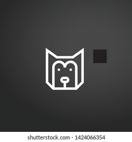 Siberian Husky vector icon. Siberian Husky concept stroke symbol design. Thin graphic elements vector illustration, outline pattern for your web site design, logo, UI. EPS 10.