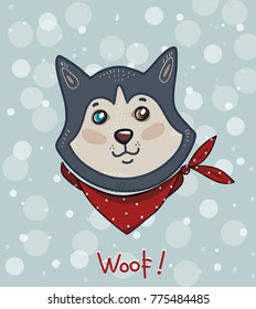 Siberian husky / vector illustration