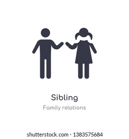 Sibling Icon. Isolated Sibling Icon Vector Illustration From Family Relations Collection. Editable Sing Symbol Can Be Use For Web Site And Mobile App