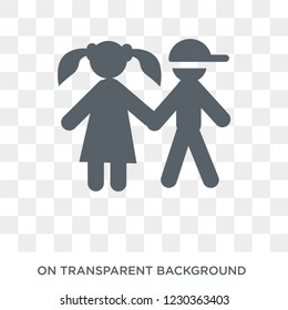 Sibling Icon. Trendy Flat Vector Sibling Icon On Transparent Background From Family Relations Collection. 