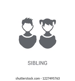 Sibling Icon. Trendy Sibling Logo Concept On White Background From Family Relations Collection. Suitable For Use On Web Apps, Mobile Apps And Print Media.