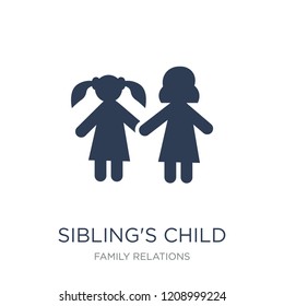 sibling's child icon. Trendy flat vector sibling's child icon on white background from family relations collection, vector illustration can be use for web and mobile, eps10