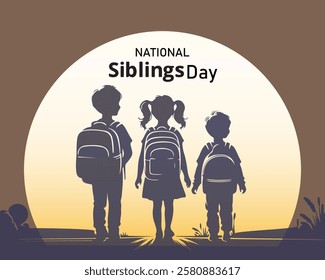 Siblings Day. Siblings love template for banner, card, poster, background.