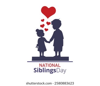 Siblings Day. Siblings love template for banner, card, poster, background.