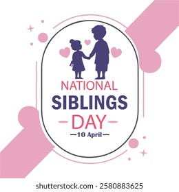 Siblings Day. Siblings love template for banner, card, poster, background.