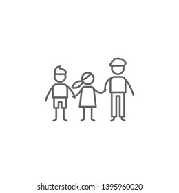 Siblings, family icon. Element of family life icon. Thin line icon for website design and development, app development. Premium icon