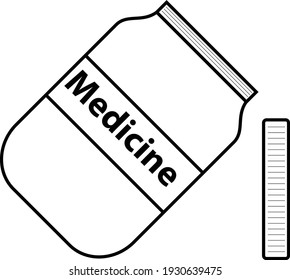 A sibol of a bottle of medicine