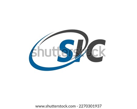 SIC letter creative modern elegant swoosh logo design Foto stock © 