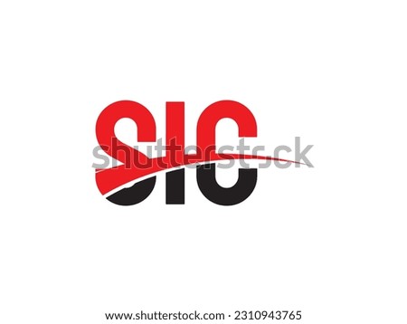 SIC Letter Initial Logo Design Vector Illustration Foto stock © 