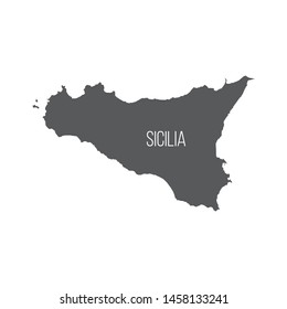Sicilia map of isle vector illustration 