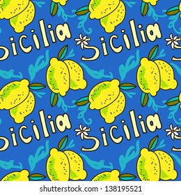 Sicilian seamless pattern