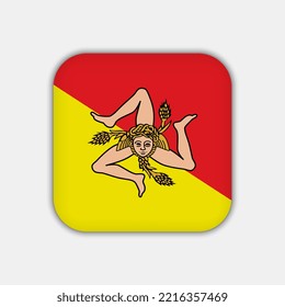 Sicily Flag. Region of Italy. Vector illustration.