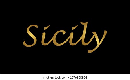 Sicily Logo Type Writing