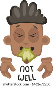 Kick Junge, Illustration, Vektorgrafik auf weißem Hintergrund.