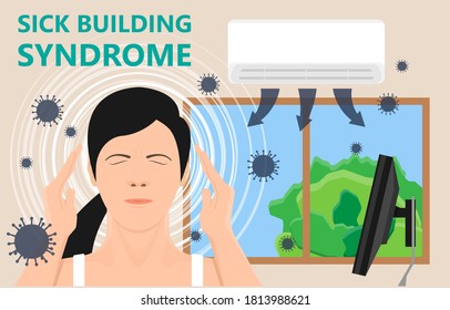 Sick Building Syndrome affect houses nausea SBS air work poor dust toxic molds ozone spore fungi tract radon health office reside indoor fungus effect carbon