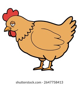 poulet malade grippe aviaire maladie animale couleur plate illustration vectorielle template design