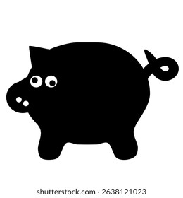 A sick or crazy pig symbol