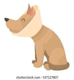 Sick dog icon. Cartoon illustration of sick dog vector icon logo isolated on white background