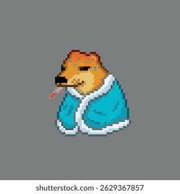 Perro enfermo, pixel art meme