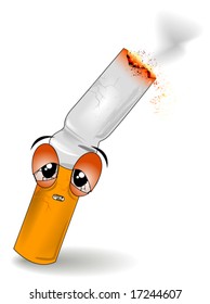 Sick / Dying Cigarette - Vector