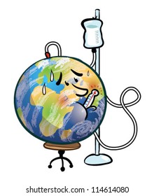 Sick Earth Cartoon