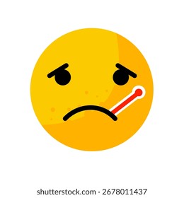 emoji doente - ícone de vetor plano