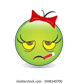 Sick Emoji Vector