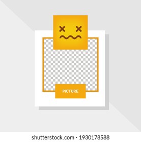 Sick Emoticon Reaction Greeting Card Vector