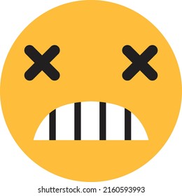 emoticono enfermo con fondo blanco