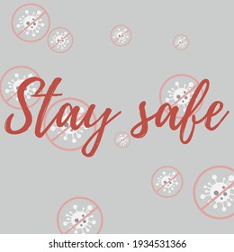 Sick Epidemic Type Test Gray Covid-19 Wish Backdrop. Danger Sign Quarantine Grey Stay Safe Asian Flue Pandemic Illustration. Healthcare Silver Stop Covid Red Virus Take Care Coronavirus Vector.