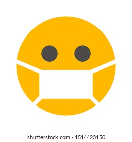 sick expression icon with flat style and 64 px base. Suitable for website design, logo, app and ui.
