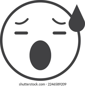 sick face emoji illustration in minimal style isolated on background