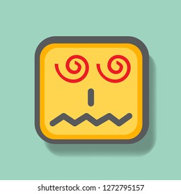 Sick Face Icon. Face Icon vector