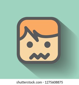 sick face icon.face men icon