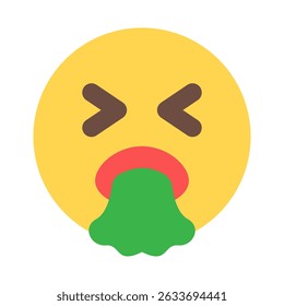 Sick face illustration for apps websites and digital content