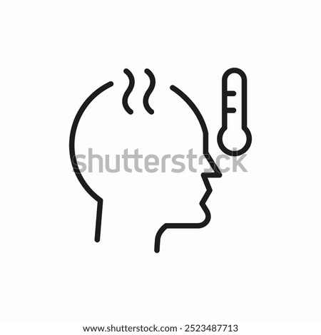 sick with fever icon sign vector
