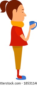 Kick-Girl, Illustration, Vektorgrafik auf weißem Hintergrund