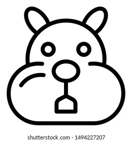Sick hamster icon. Outline sick hamster vector icon for web design isolated on white background