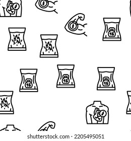 Problema de enfermedad y vector alérgico sin fisuras ilustración de línea delgada