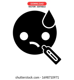 sick icon or logo isolated sign symbol vector illustration - high quality black style vector icons
