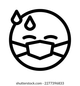 icono enfermo o logotipo símbolo de signo aislado ilustración vectorial - iconos vectoriales de estilo negro de alta calidad
