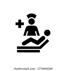 Enfermedad enfermada Gripe Frío Estornudar icono del paciente