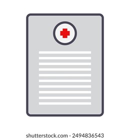 Sick leave icon illustrated on background