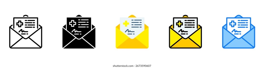 Ícone Sick Leave Ilustração de vetor de vários estilos