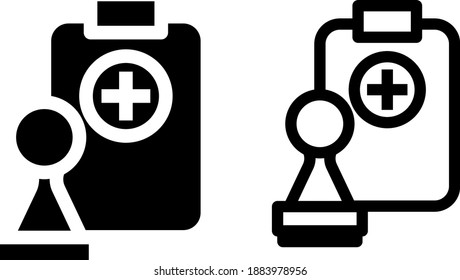 Sick Leave Icon, Vector Illustration